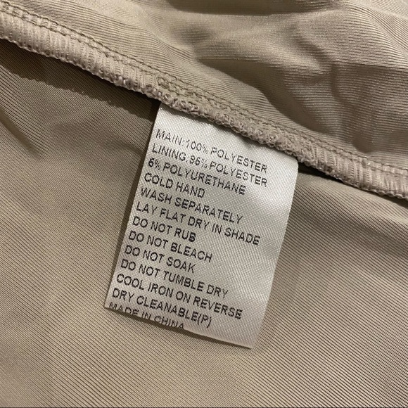 SEDUCE Knit Beige Top Stretch American Halter Neckline Fully Lined City Boho 10 - Picture 7 of 7